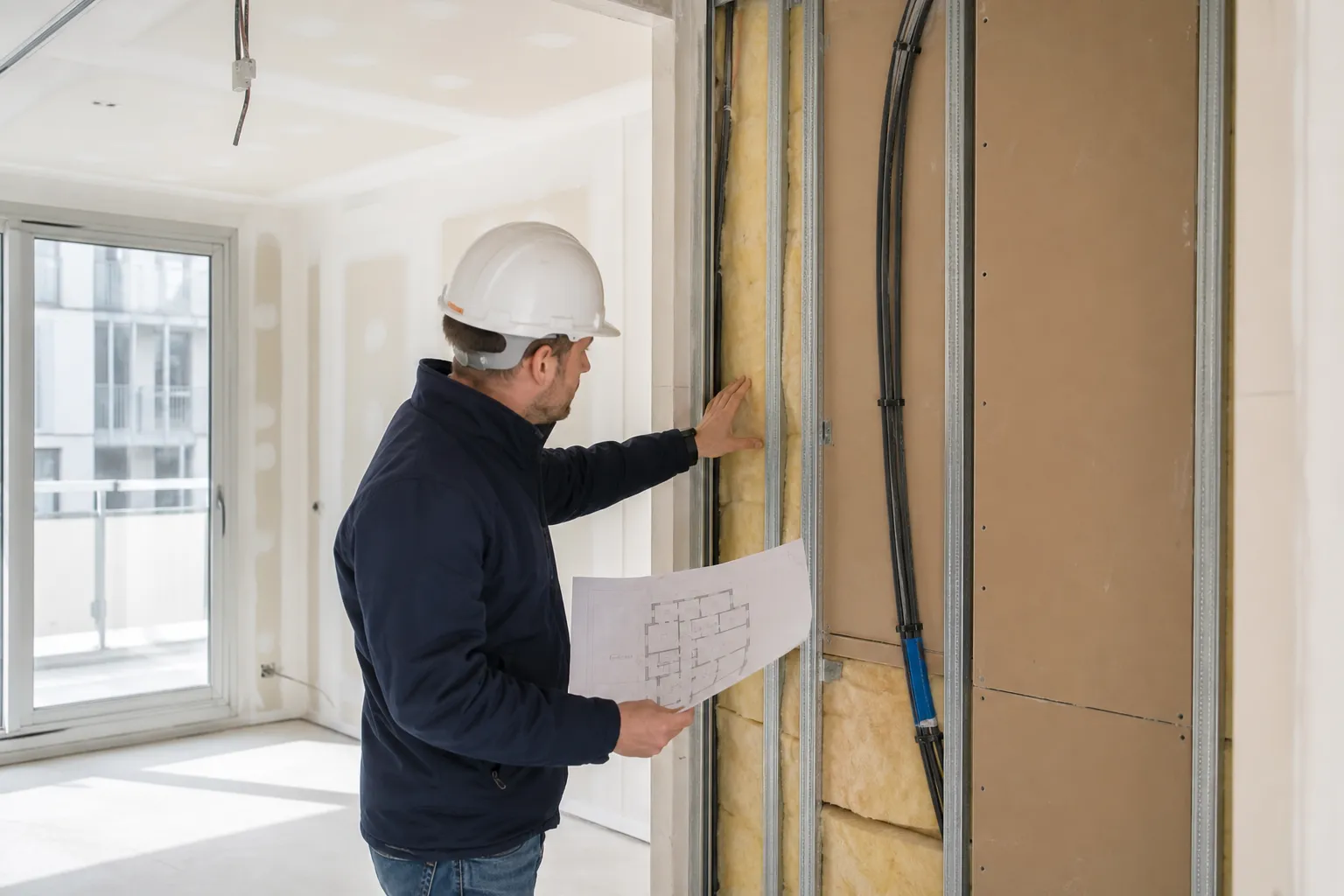 Expert verifiant un logement neuf avant livraison VEFA a Montreuil