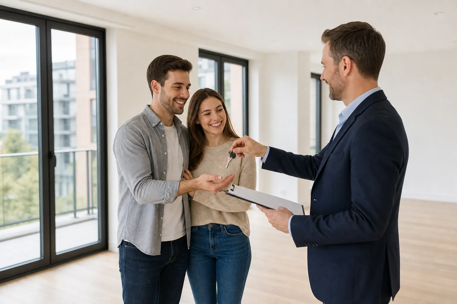 Expert assistant un couple a la livraison de leur logement neuf en VEFA en Seine-Saint-Denis