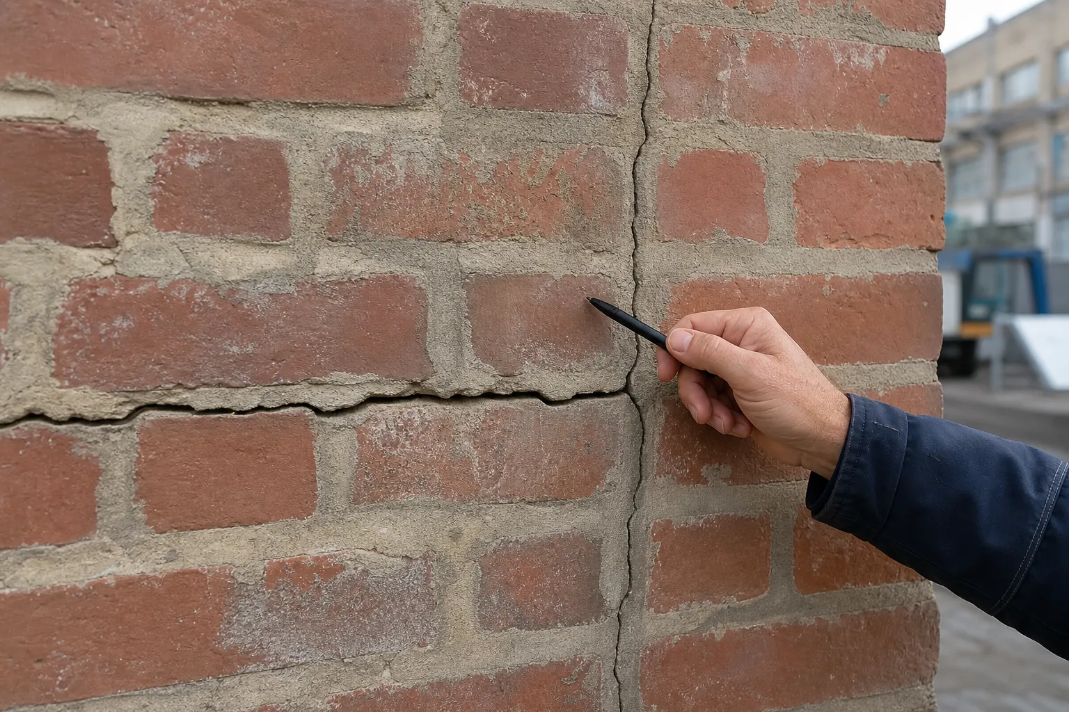 Expertise de fissures sur un mur porteur d'immeuble ouvrier a Aubervilliers